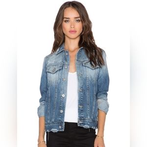 AG Adriano Goldschmied Revolve Mya Distressed Denim Jacket